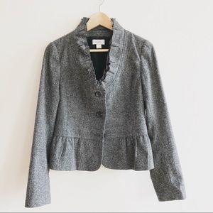 Tweed jacket with peplum waist